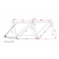 Geometry Chart For 55/50cm Option Matrix Track Tandem Frameset