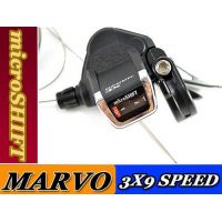 Right MicroShift Marvo XE 3 x 9 Speed Thumb Tap Shifters