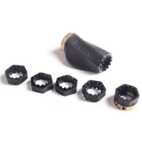 Black Option T-One Bricko II Ergonomically Shaped Lock-On Bar End Handlebar Grips