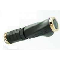 Black Option T-One Bricko II Ergonomically Shaped Lock-On Bar End Handlebar Grips