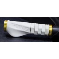 White Option T-One Bricko II Ergonomically Shaped Lock-On Bar End Handlebar Grips