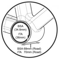 Tripeak BSA/ITA Threaded Ceramic/Steel Bearing Bottom Bracket