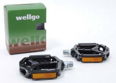Black Option Wellgo MG3 2DU Magnesium MTB Pedals