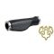 B;ack/Grey T-One EZ Ergonomically Shaped Lock-On Bar End Handlebar Grips